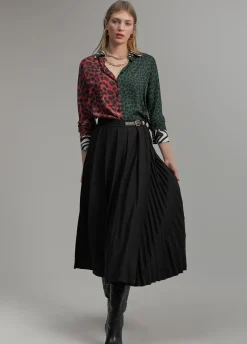 Falda midi plisada