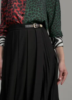 Falda midi plisada