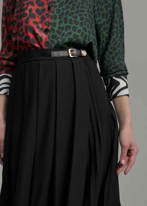 Falda midi plisada