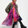 Fular fucsia y naranja