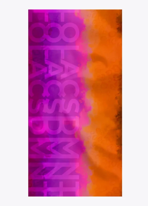 Fular fucsia y naranja