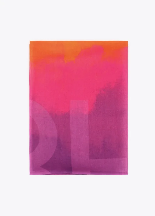 Fular fucsia y naranja