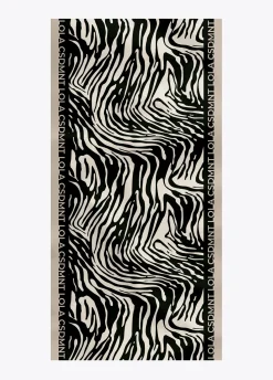 Fular logo y estampado zebra
