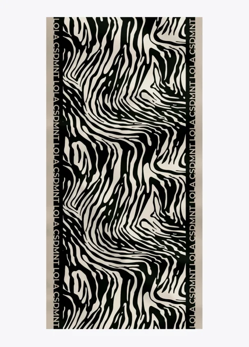 Fular logo y estampado zebra