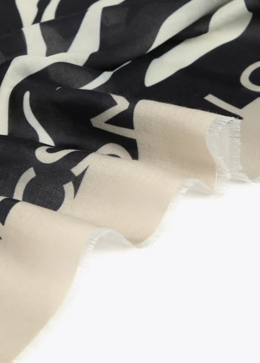 Fular logo y estampado zebra
