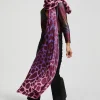 Fular plisado animal print