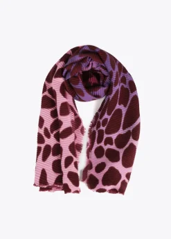 Fular plisado animal print