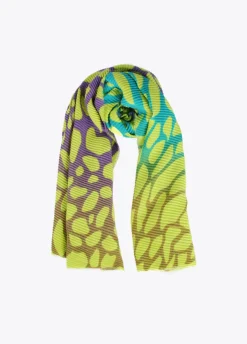 Fular plisado animal print