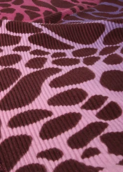 Fular plisado animal print
