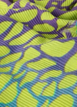 Fular plisado animal print