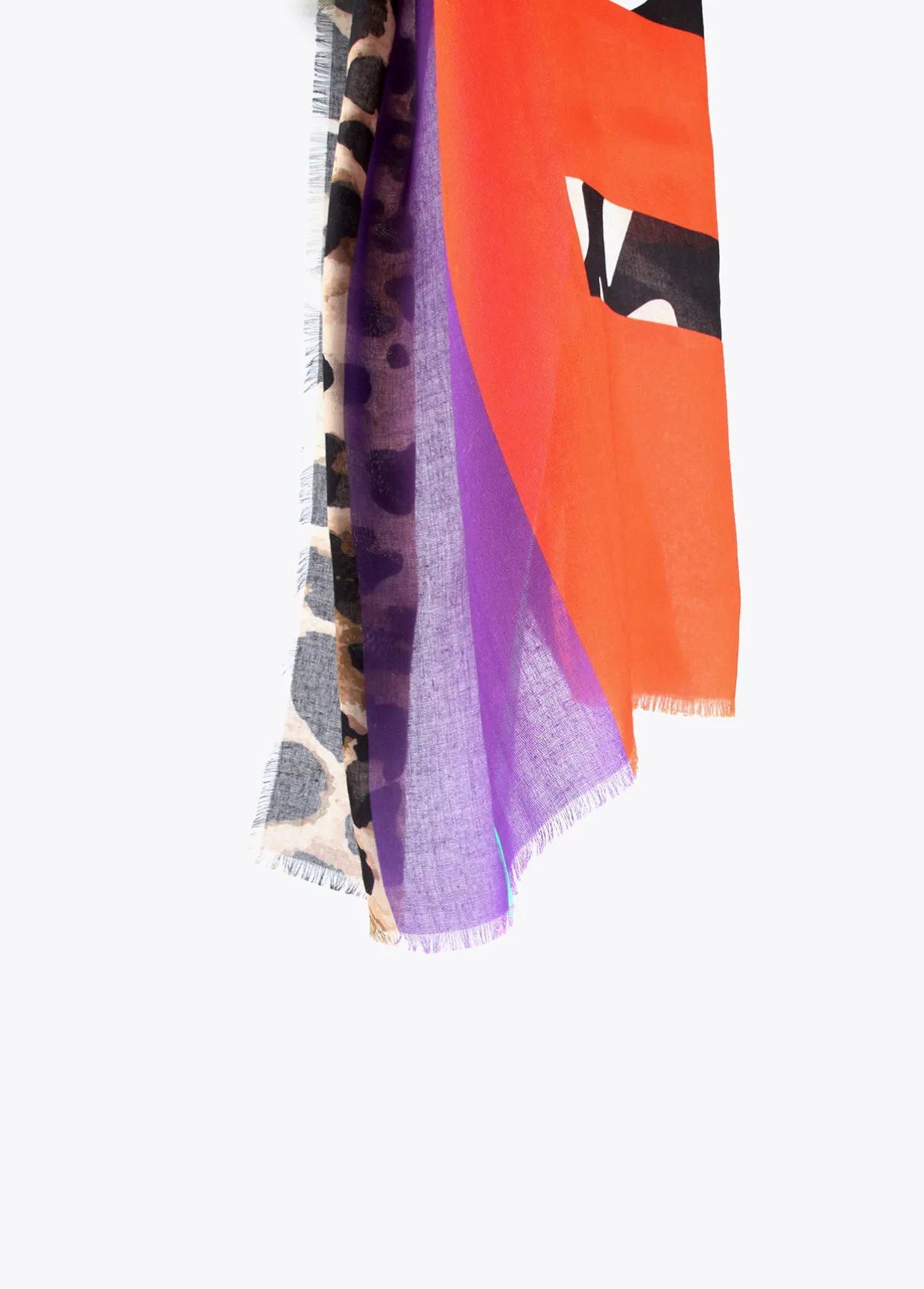 Fulard leopardo y letras zebra