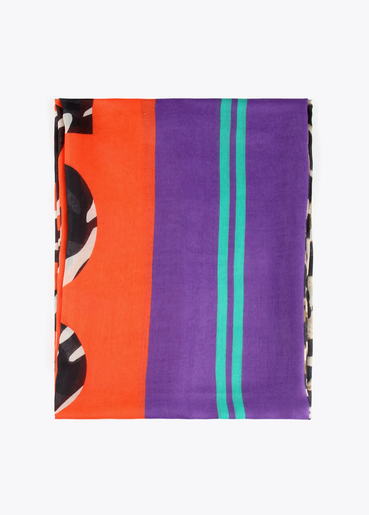 Fulard leopardo y letras zebra