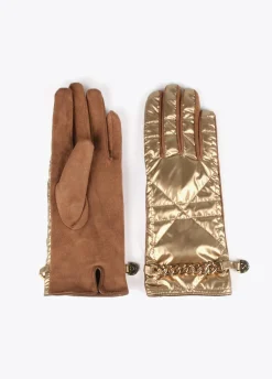 Guantes acolchados con cadena