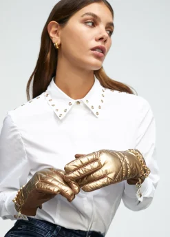 Guantes acolchados con cadena