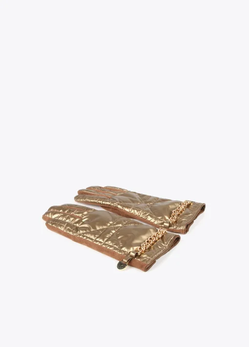 Guantes acolchados con cadena