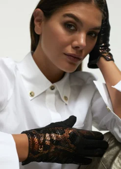 Guantes animal print metalizado