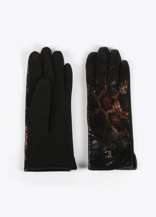 Guantes animal print metalizado