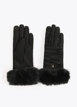 Guantes animal print negro