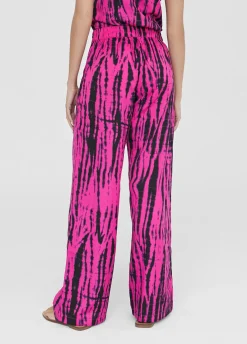 Pantalón ancho bicolor