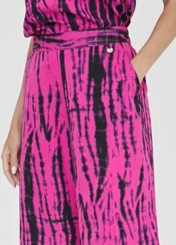 Pantalón ancho bicolor