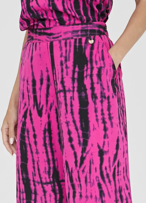 Pantalón ancho bicolor