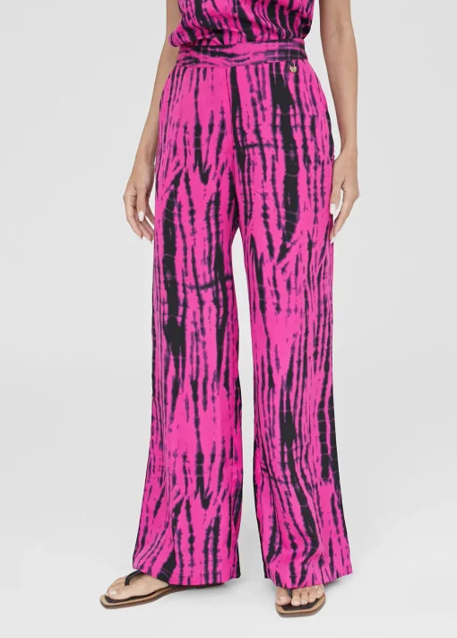 Pantalón ancho bicolor