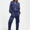 Pantalón cargo satinado