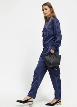 Pantalón cargo satinado