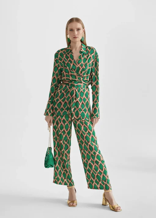 Pantalón culotte estampado