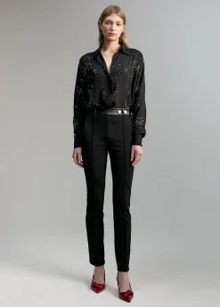 Pantalón detalles efecto piel