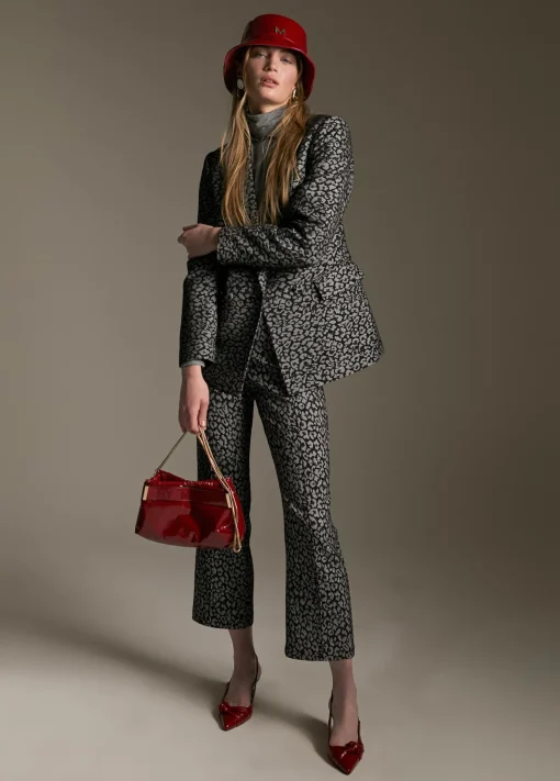 Pantalón jacquard animal print