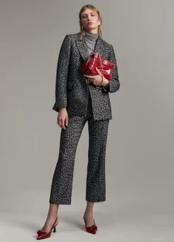 Pantalón jacquard animal print