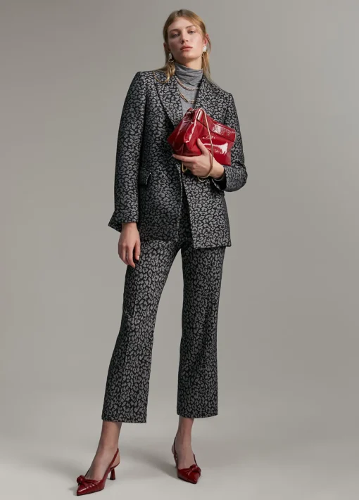 Pantalón jacquard animal print