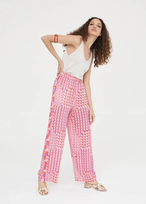 Pantalón palazzo estampado