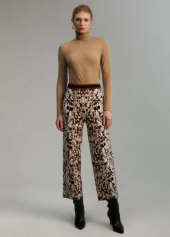 Pantalón punto animal print
