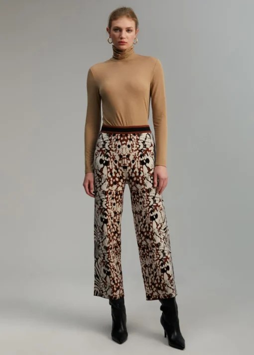 Pantalón punto animal print