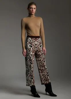 Pantalón punto animal print