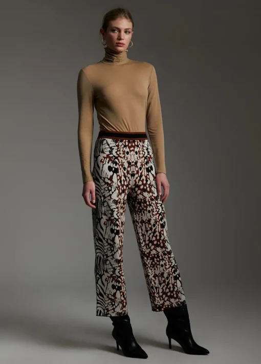 Pantalón punto animal print