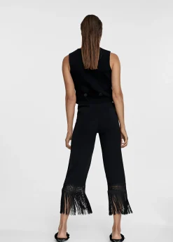 Pantalón punto flecos