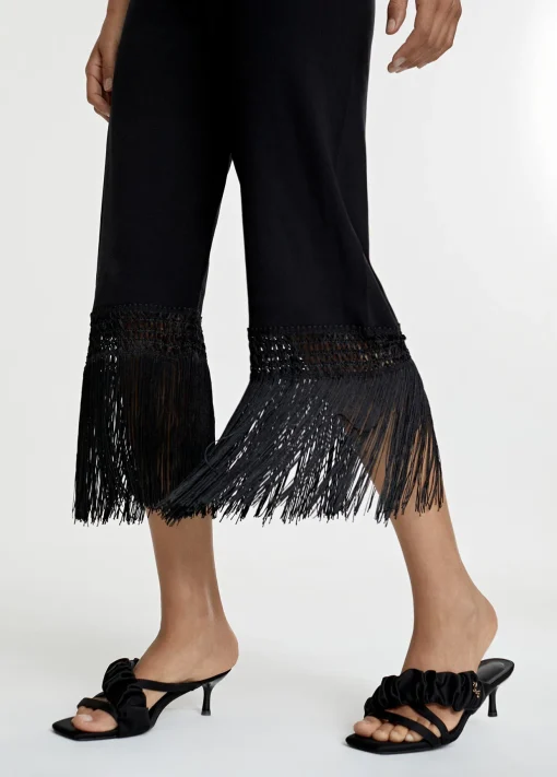 Pantalón punto flecos