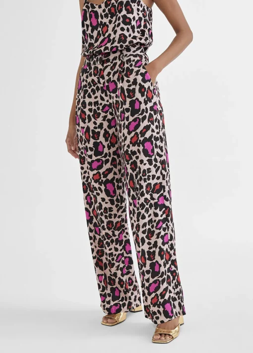 Pantalón recto animal print