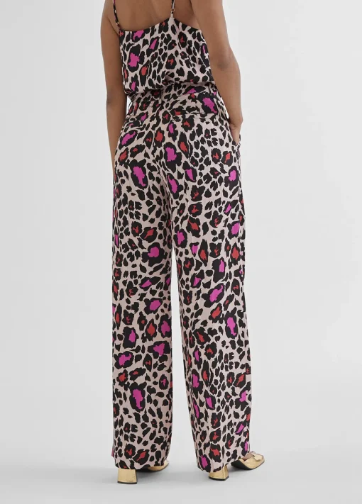 Pantalón recto animal print