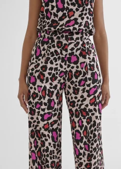 Pantalón recto animal print
