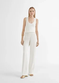 Pantalón recto fluido