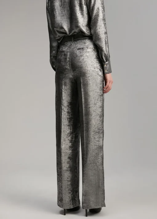 Pantalón recto laminado