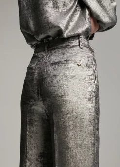 Pantalón recto laminado