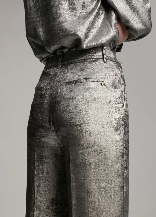 Pantalón recto laminado