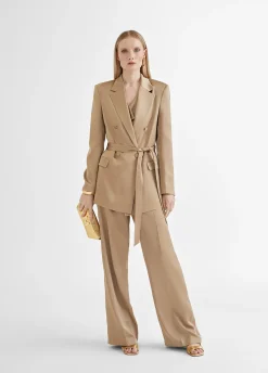 Pantalón recto satinado
