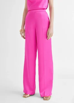 Pantalón recto satinado
