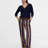 Pantalén satén rayas